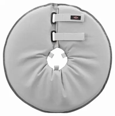 Trixie beschermkraag polyester/schuimrubber grijs M 38-42 x 21,5 cm