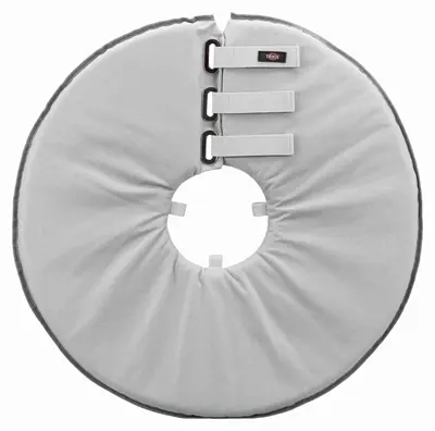 Trixie beschermkraag polyester/schuimrubber grijs L-XL 53-56 x 27 cm