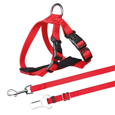 Trixie kattentuig voor in de auto rood 20-50 x 1,5 cm