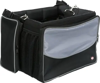 Trixie fietsmand voor aan het stuur nylon zwart/grijs 41 x 26 x 26 cm - Afbeelding 5