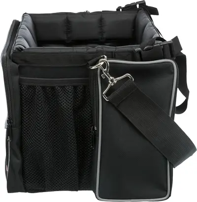 Trixie fietsmand voor aan het stuur nylon zwart/grijs 41 x 26 x 26 cm - Afbeelding 6