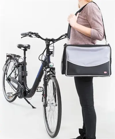 Trixie fietsmand voor aan het stuur nylon zwart/grijs 41 x 26 x 26 cm - Afbeelding 11