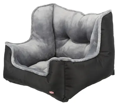 Trixie autostoel zwart/grijs 50 x 50 x 40 cm – met gordeluitsparing - Afbeelding 4