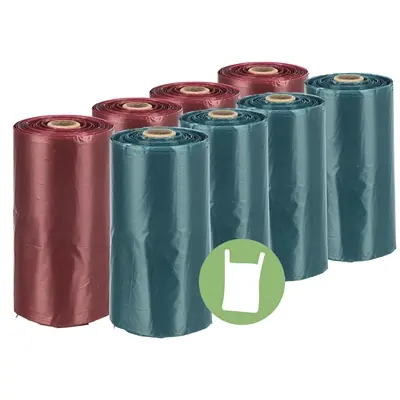 Trixie hondenpoepzakjes met hengsel 8 x 15 stuks – assorti