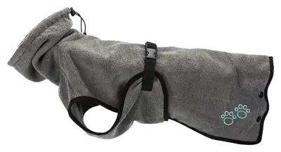 Trixie hondenbadjas badstof grijs 30 cm – beschermt tegen onderkoeling - Afbeelding 5