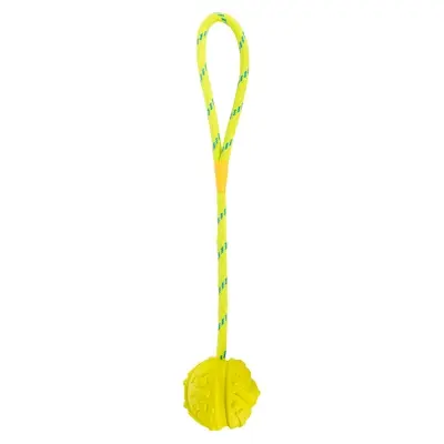 Trixie bal aan touw natuurrubber limegroen 7 cm – drijvend