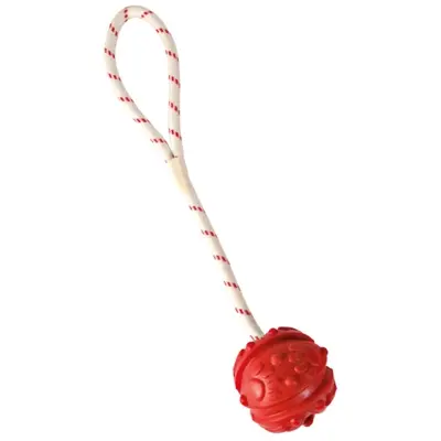Trixie bal aan touw natuurrubber limegroen 7 cm – drijvend - Afbeelding 4
