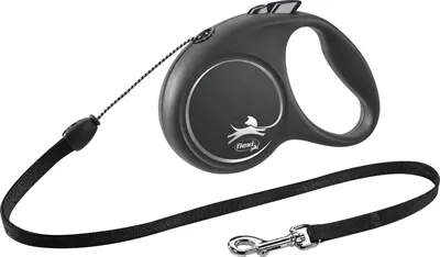 Flexi rollijn Black Design Cord zwart S 5 m – koord, tot 12 kg