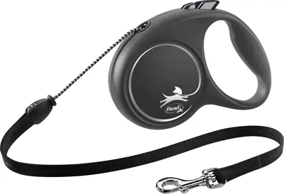 Flexi rollijn Black Design Cord zwart M 5 m – tot 20 kg