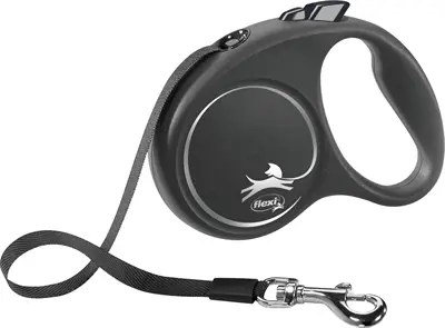 Flexi rollijn Black Design S 5 m – band, voor honden tot 15 kg