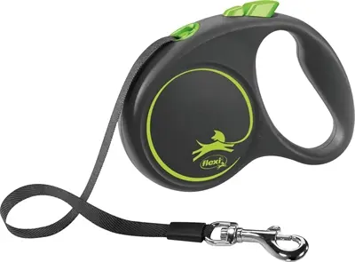 Flexi rollijn Black Design Tape groen S 5 m – tot 15 kg