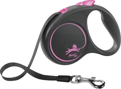 Flexi rollijn Black Design Tape roze S 5 m – tot 15 kg