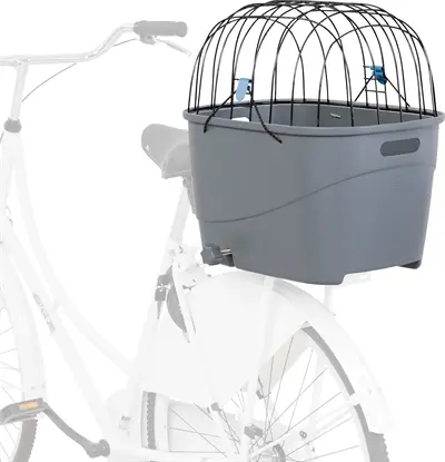 Trixie fietsmand bagagedrager draadkoepel grijs 46 x 36 x 47 cm – tot 6 kg