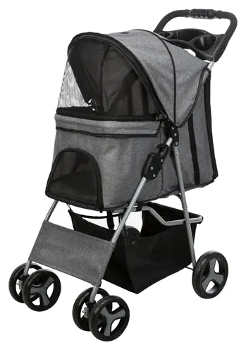 Trixie hondenbuggy grijs 47 x 80 x 100 cm – inklapbaar