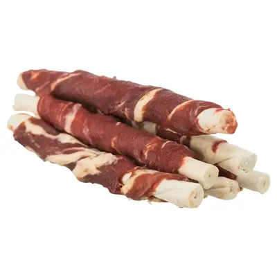 Trixie Denta Fun kauwrol runderhuid met rund en vis 12 cm – 70 g - Afbeelding 4