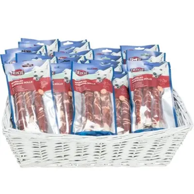 Trixie Denta Fun Marbled Beef kauwrol 17 cm 140 g – runderhuid, rund en vis