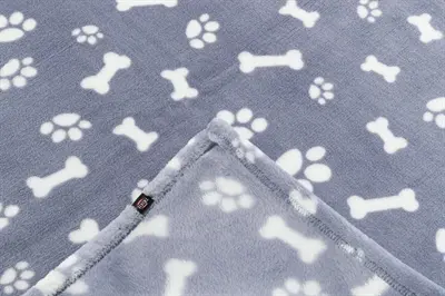 Trixie hondendeken Kenny fleece blauw 150 x 100 cm – botjesprint - Afbeelding 3