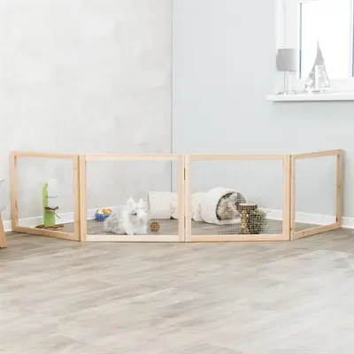 Trixie Indoor ren konijn 4 panelen hout 60-240 x 50 cm – uitbreidbaar - Afbeelding 4