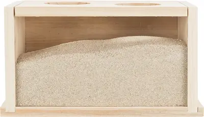 Trixie zandbad hout 20 x 12 x 12 cm – voor muizen en hamsters - Afbeelding 7