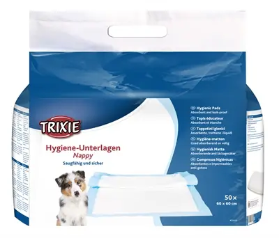 Trixie Nappy puppy pads 60 x 60 cm – 50 stuks, zindelijkheidstraining