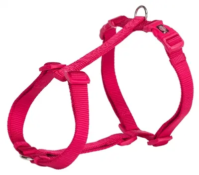 Trixie hondentuig Premium H-tuig fuchsia 30-44 x 1 cm – verstelbaar