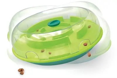 Nina Ottosson Wobble Bowl groen 30 x 30 x 9 cm – interactieve voerbak