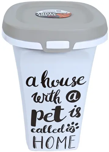 Moderna voercontainer Trendy Shorty Pet Wisdom 20 liter – wit en taupe - Afbeelding 4