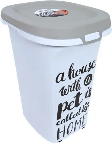 Moderna voercontainer Trendy Shorty Pet Wisdom 20 liter – wit en taupe - Afbeelding 5
