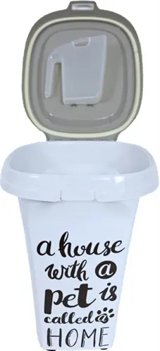 Moderna voercontainer Trendy Shorty Pet Wisdom 20 liter – wit en taupe - Afbeelding 6