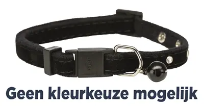 Trixie kattenhalsband fluweel met strass – verstelbaar, assorti
