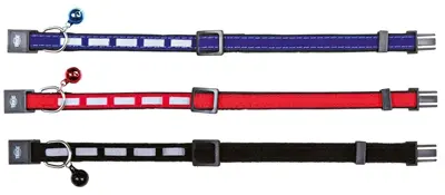 Trixie kattenhalsband Safer Life fluweel reflecterend – assorti kleuren