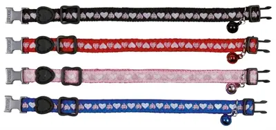 Trixie kattenhalsband hartjesprint – verstelbaar, assorti