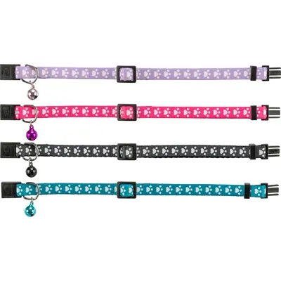 Trixie kattenhalsband elastisch pootafdrukjes – assorti - Afbeelding 4