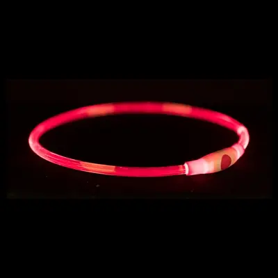 Trixie lichtgevende halsband Flash Light rood S-M 40 x 0,8 cm - Afbeelding 4