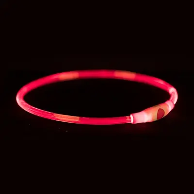 Trixie lichtgevende halsband Flash Light rood L-XL 65 x 0,8 cm - Afbeelding 4