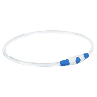 Trixie lichtgevende halsband Flash Light blauw S-M 40 x 0,8 cm