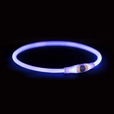 Trixie lichtgevende halsband Flash Light blauw L-XL 65 x 0,8 cm - Afbeelding 4