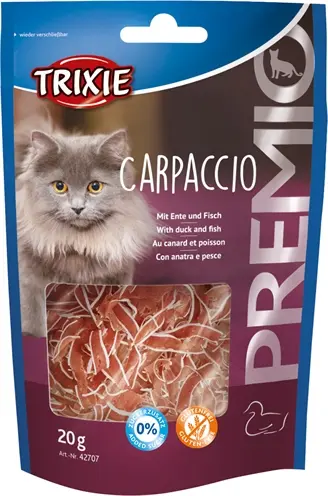 Trixie Premio Carpaccio kattensnack eend en vis 20 g