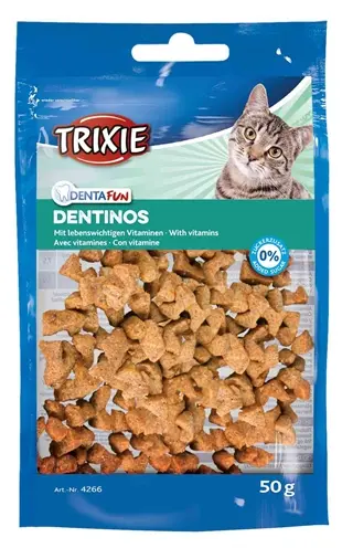 Trixie Denta Fun Dentinoes kattensnoepjes met vitaminen 50 g