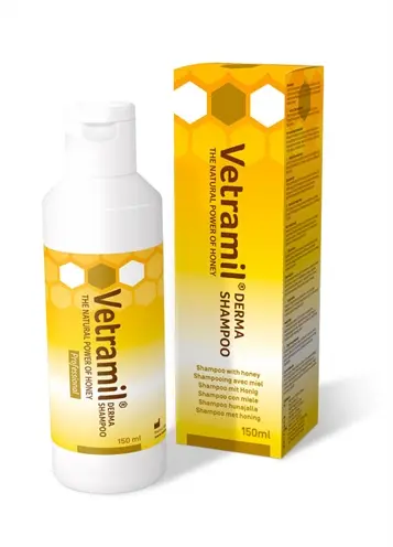 Vetramil Derma hondenshampoo 150 ml – honing en aloë vera, geprikkelde huid