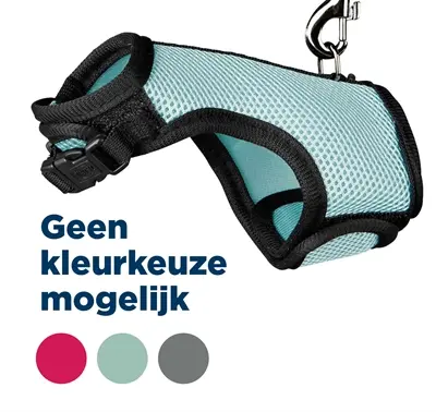 Trixie softtuig met riem voor ratten 12-18 cm x 120 cm – assorti