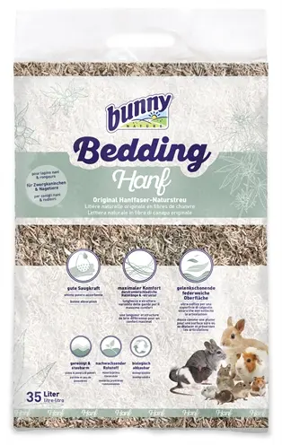 Bunny Nature Bunnybedding hennepvezel 35 liter – zachte bodembedekking