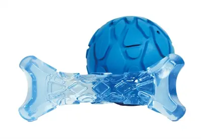Fofos Puppy kauwspeelgoed bot en bal – blauw