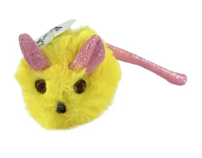Fofos pluche muis met glitterstaart 14,5 x 6 x 6 cm – kattenspeelgoed - Afbeelding 4