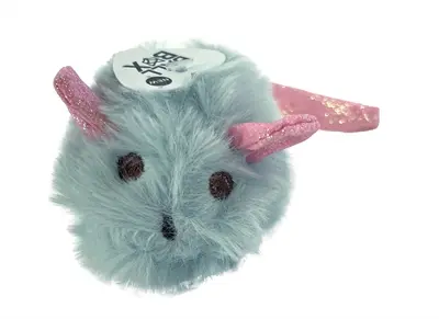 Fofos pluche muis met glitterstaart 14,5 x 6 x 6 cm – kattenspeelgoed - Afbeelding 6