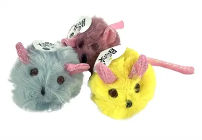 Fofos pluche muis met glitterstaart 14,5 x 6 x 6 cm – kattenspeelgoed - Afbeelding 7