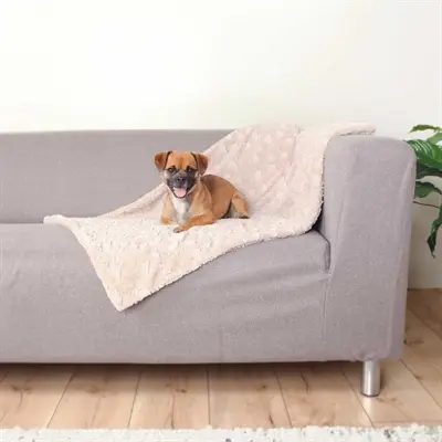Trixie hondendeken Cosy fleece beige 70 x 50 cm – wasbaar op 60 °C - Afbeelding 4