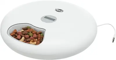 Trixie voerautomaat TX5+1 wit – 6 maaltijden van 180 ml