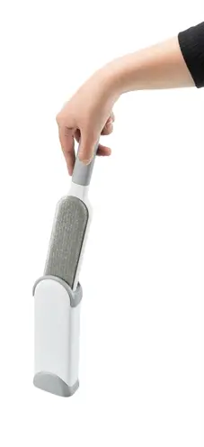 Trixie harenpluizenborstel met reinigingsstation wit/grijs 33 cm - Afbeelding 8