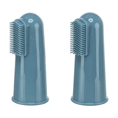 Trixie vingertandenborstel siliconen 6 cm – 2 stuks, hond en kat